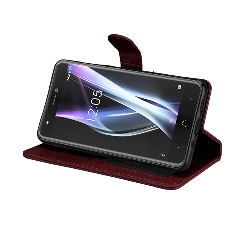 Флип чехол для BQ Aquaris X / Pro книжка в стиле ретро с рисунком Crazy Horse кошелек