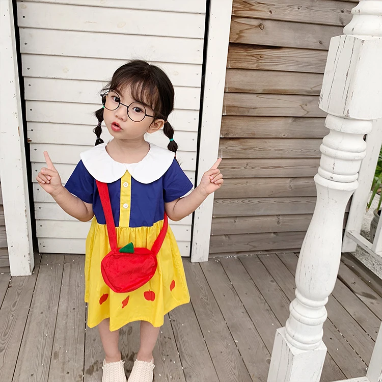 Girls dress 2019 new summer kids dresses for girls cute toddler girl Apple printing baby clothes princess costume | Детская одежда и