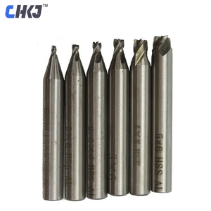 Концевая фреза CHKJ из быстрорежущей стали с прямым хвостовиком и 4 канавками, высокоскоростной стальной слесарный Фрезерный резак, фреза, сверло 11, 21, 522, 5345 мм