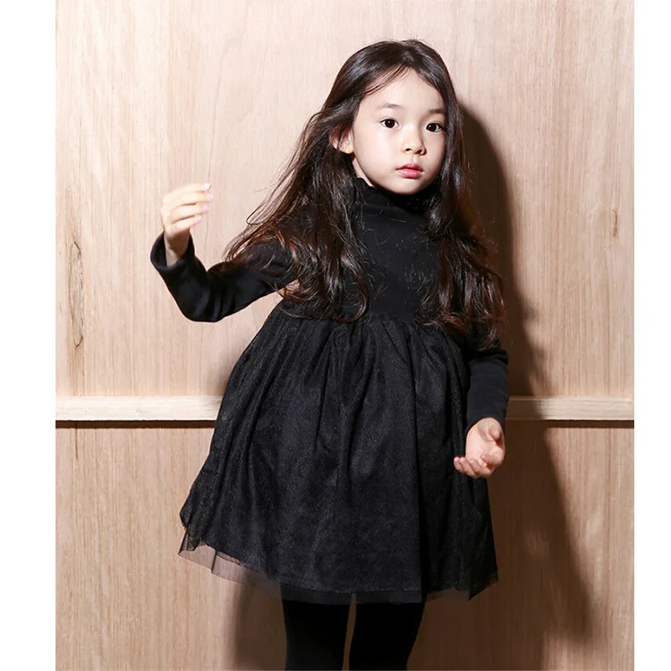 Autumn and winter new children's wear girl dress Korean plus velvet thickened lace for girls 10 to 12 years | Детская одежда и