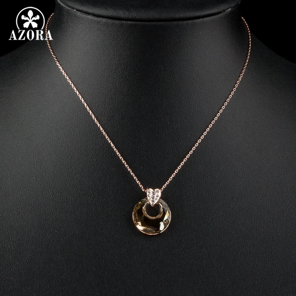 Ожерелье с австрийским хрусталем Stellux розовое золото TN0101|necklace a|pendant necklacejewelry pendant |