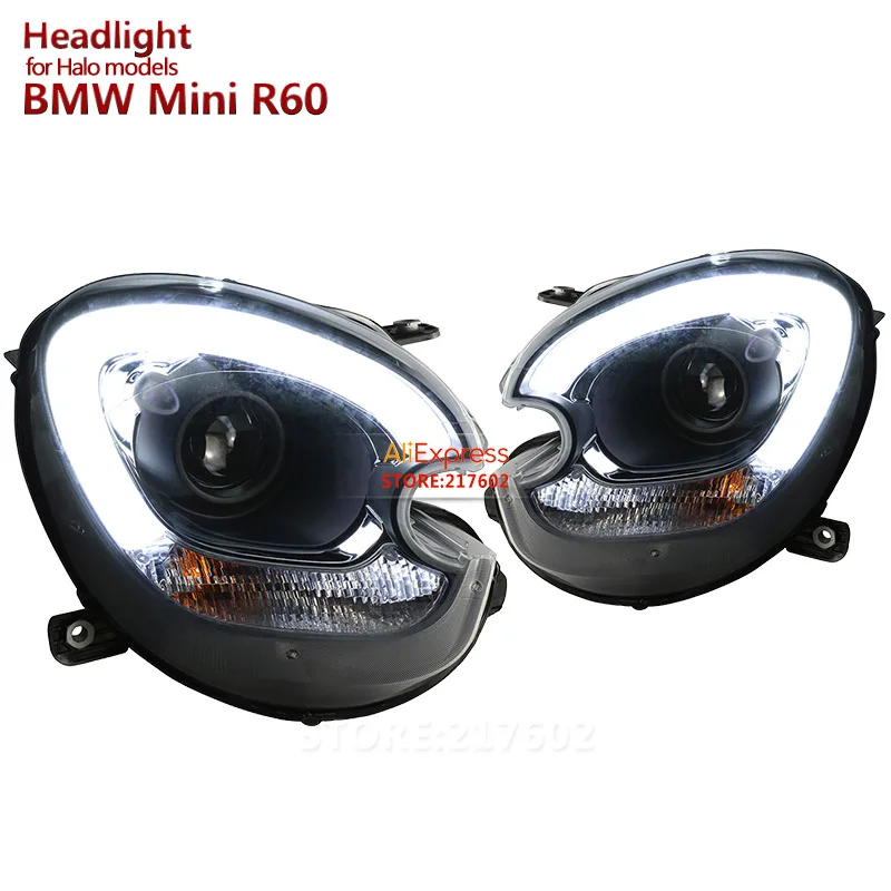 Для BMW MINI Countryman R60 R61 светодиодный проектор фары fit 2007 2016 год Halo модели новое
