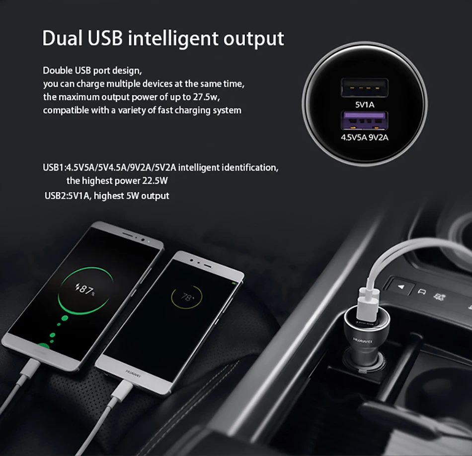 Автомобильное зарядное устройство huawei Supercharge Оригинальное быстрое зарядное устройство mate 9 10 20 X P10 Plus P30 20 Pro type C type-c кабель Honor 8 V9 V10 View 10