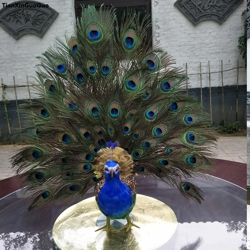 large 65x60cm simulation bird hard model feathers spreading wings peacock bird prop,home garden decoration gift s1155 simulation parrot large 40x48cm spreading wings feathers parrot toy model home decoration gift h1123