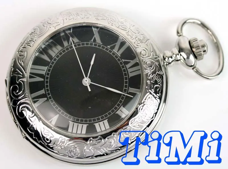 Оптовая продажа Классические посеребренные механические римские карманные