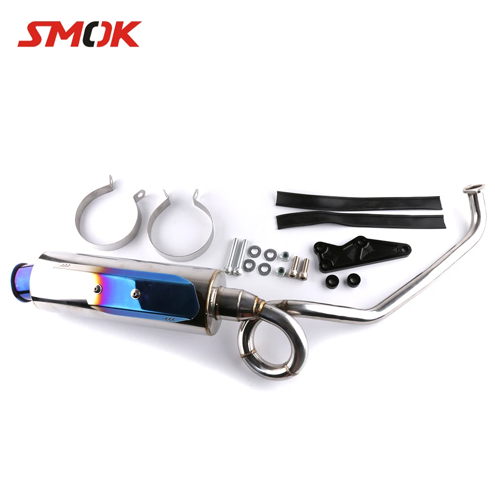 SMOK Мотоцикл Скутер из нержавеющей стали дБ убийца глушитель выхлопной трубы для