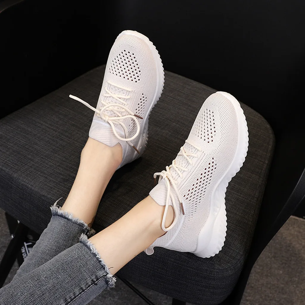 Chaussure Femme; женская дышащая обувь; Новинка года; сетчатые кроссовки с ремешком; женские кроссовки с перекрестной шнуровкой; Feminino