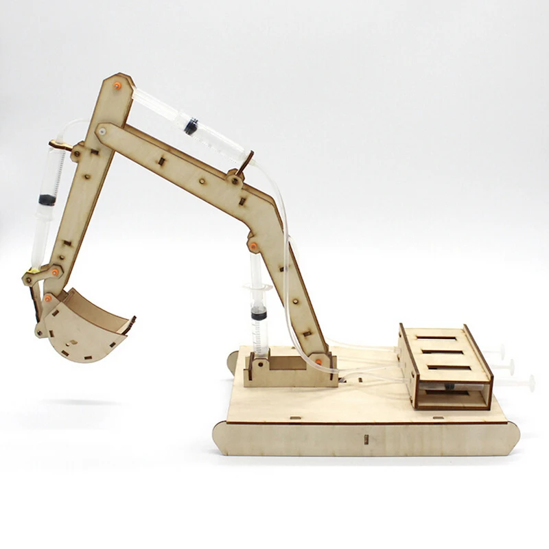 Самодельный поршневой экскаватор DIY mini Manufacture Technology Детский развивающий