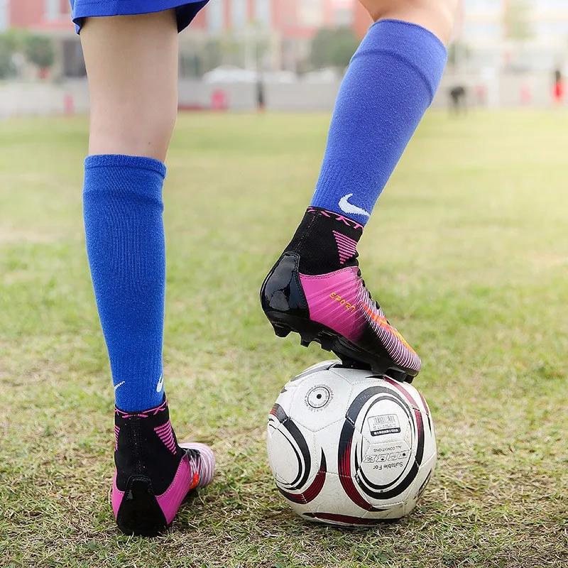 Мужские футбольные бутсы de soccer шипы с высокой лодыжкой детские футбольные бутсы носок с шипами бутсы футбольная обувь кроссовки размер 35-44