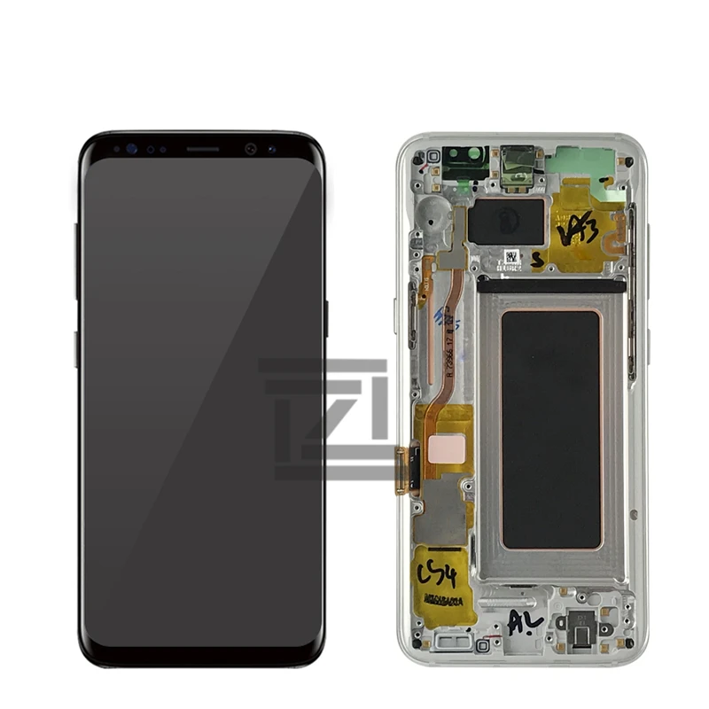 Для samsung Galaxy S8 lcd g950 s8 plus g955 кодирующий преобразователь сенсорного экрана в сборе с рамкой s8 дисплей Замена Ремонт Запчасти