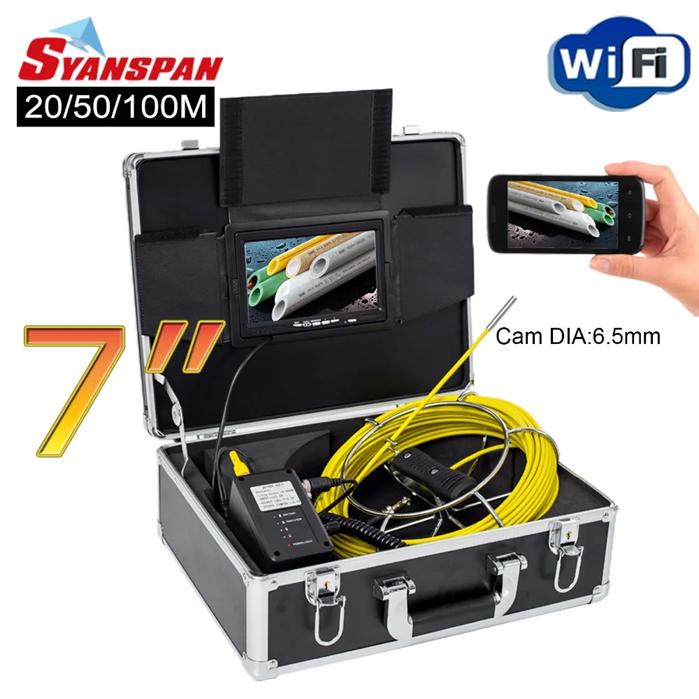 Видеокамера SYANSPAN промышленная с поддержкой Android/IOS 100 мм 7 дюймов Wi Fi 20/50/6 5 м|Камеры