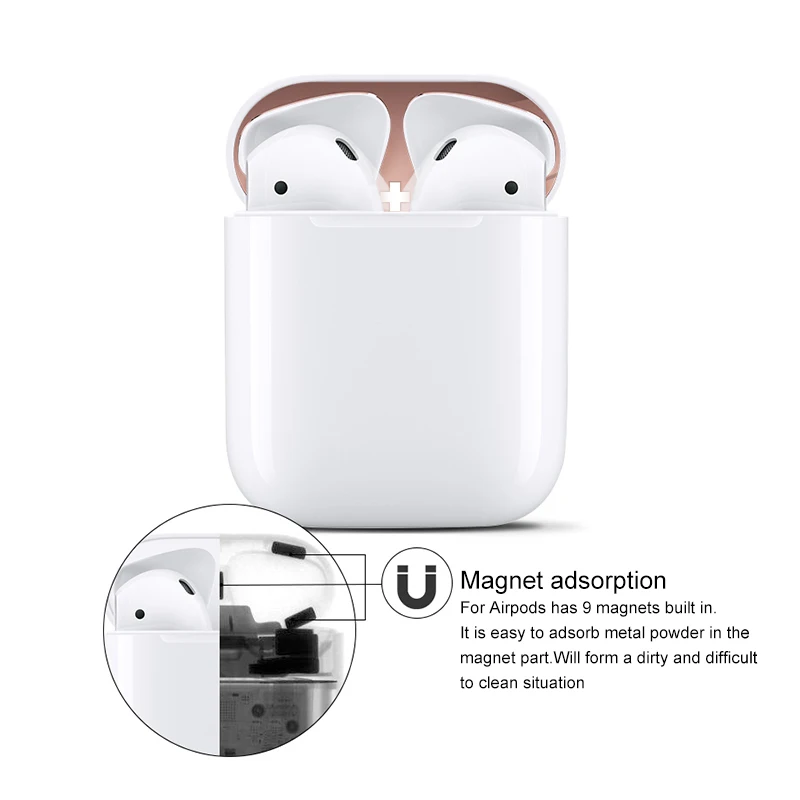 Ультратонкая Защитная пленка с рисунком для Airpods 2 металлическая наклейка