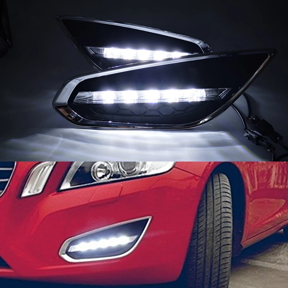 Автомобильная проблесковая 1 комплект DRL светодиодный Габаритные огни дневного