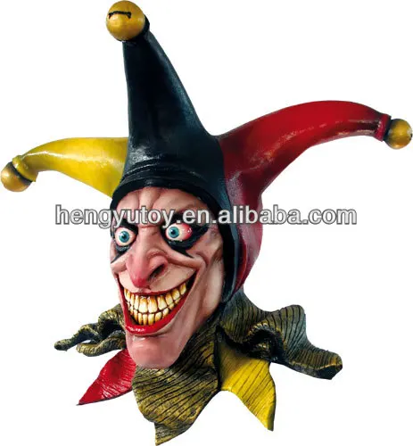 

Best selling Carnival Halloween Props Latex costume Scary Clown Joker Mask for Party