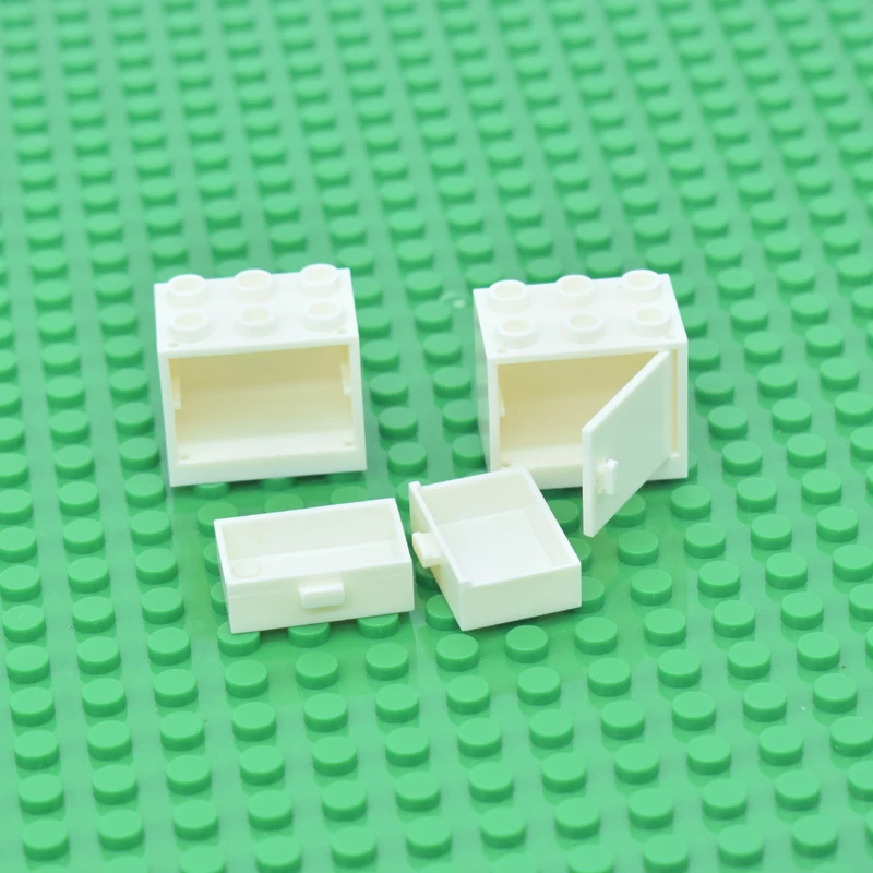 5 компл./лот кубики MOC контейнер шкаф 2x3x2 и ящик для хранения с учебными