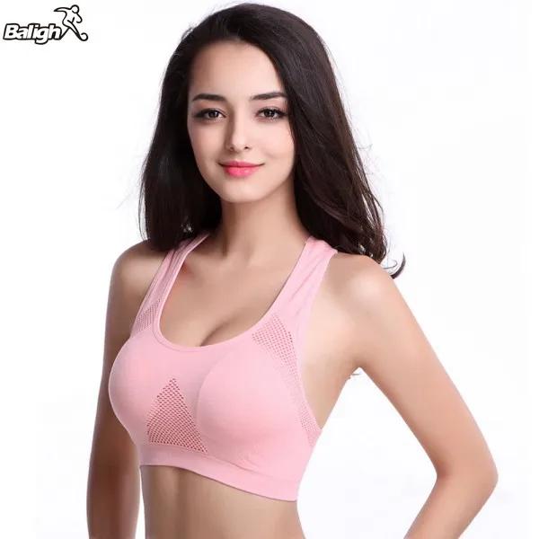 

Women Yoga Fit Stretch Sports Bra Workout Tank Top Racerback Padded Bras
