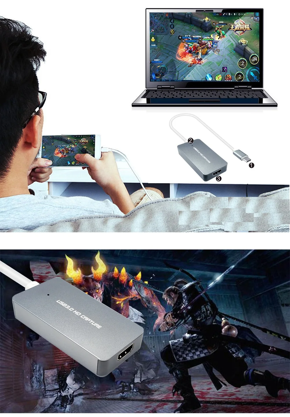 HDMI to type C HD 1080P игровая Карта видеозахвата Grabber запись конференции прямая передача для Macbook Mac Windows Win 10 OBS