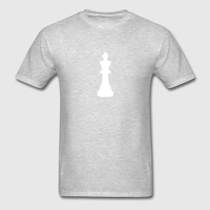 Новая мода Для мужчин футболка Шахматный Король комично короткий рукав Camisetas Hombre