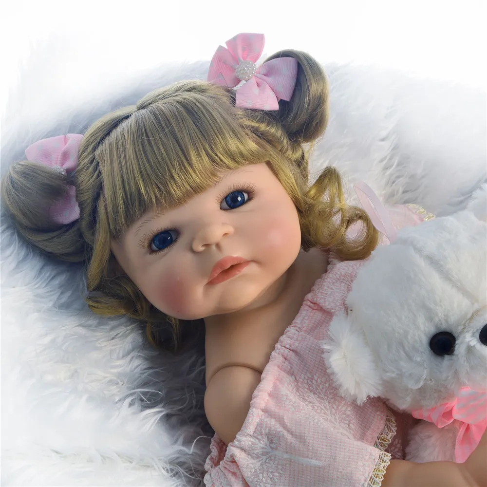 23 Inch Bebes Reborn Girl Doll Full Silicone reborn baby dolls vinyl newborn princess toddler babies gift boneca sexual realista | Игрушки и