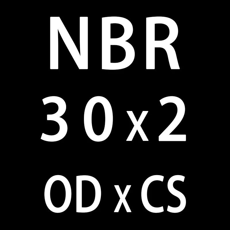 20 шт./лот резиновым кольцом черный NBR уплотнения-хомут с круглым воротником для мальчиков и девочек 2 мм Толщина OD21/22/23/24/25/26/27/28/29/30*2 мм кольцевое уплотнение прокладки масло шайба - Цвет: OD30mm