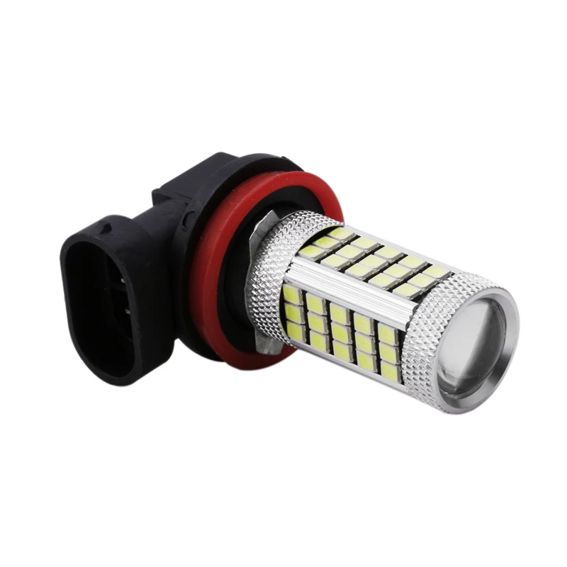 DC 12V H11 2835 63 светодиодный 6000K автомобильный проектор противотуманный светильник