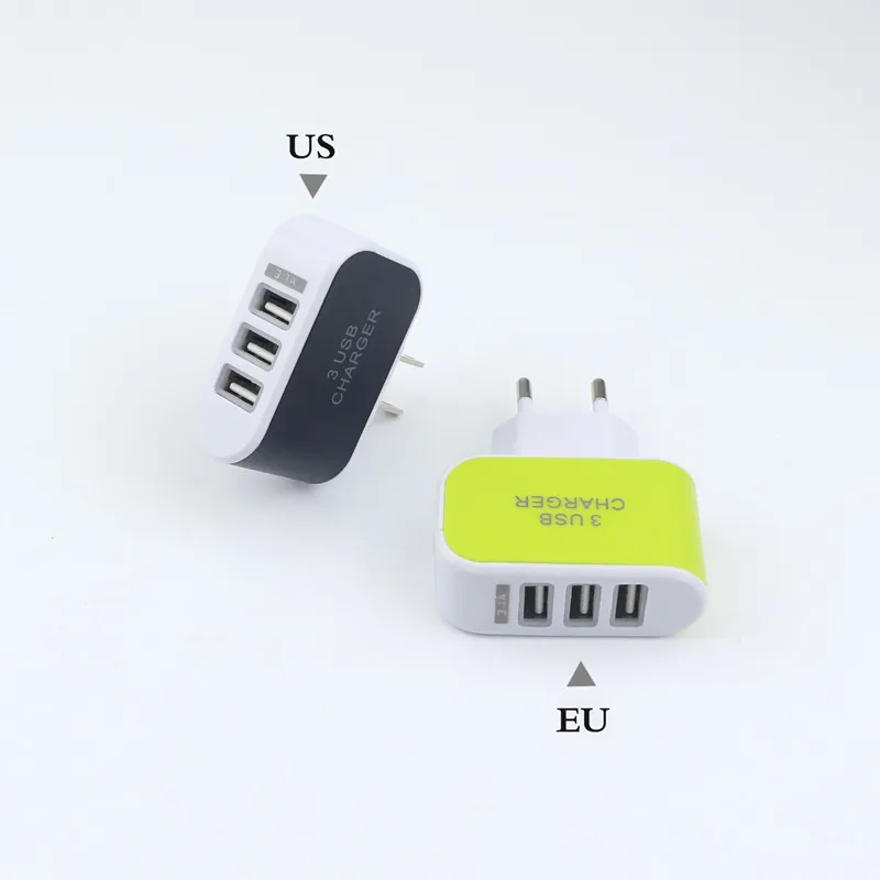 BThocing USB Три-выходной порт зарядное устройство 5 V 3 1 A США Plug/EU Plug