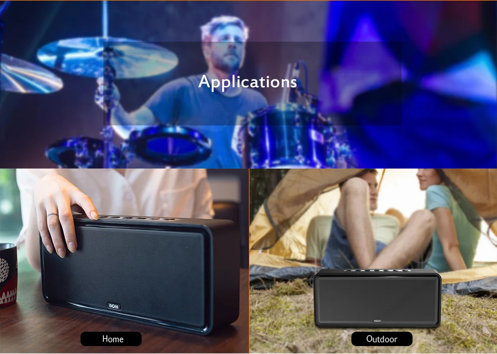 DOSS SoundBox XL Портативный беспроводной Bluetooth динамик двойной драйвер 3D стерео смелый Бас Сабвуфер музыка объемный поддержка TF AUX USB