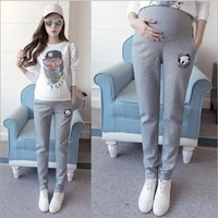 high waist cotton casual maternity pants fall spring stripe sports clothes for pregnant leggings trousers premama clothing