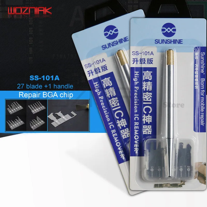 SS101A Ремонт мобильных телефонов разборка NAND IC чип нож 27 лезвие + ручка для IPhone x 8 7