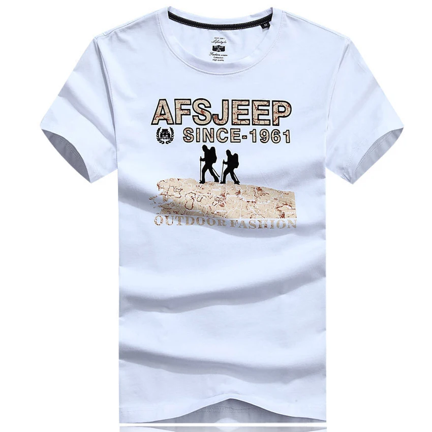 AFS JEEP Brand Clothing O Шеи Мужские Топы Тройник С Коротким Рукавом мужская ФУТБОЛКИ