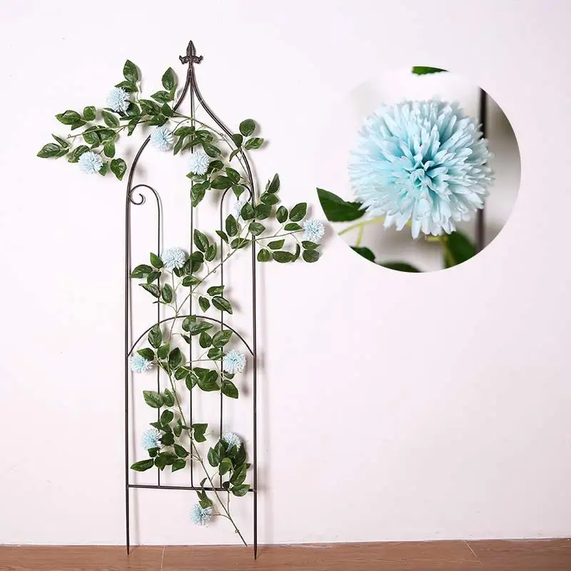Blue CHENCHENG, 180 см, искусственная Цветочная лоза, помпон, для мам, Искусственный лист растений, гирлянда, Одуванчик, свадебная, настенная, украшение для дома - Цвет: Blue