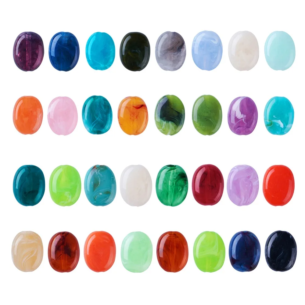 

Mixed color Acrylic Oval beads imitation stone style,19mm long, 15mm wide, 7.5mm thick, hole: 2mm, about 344pcs/500g