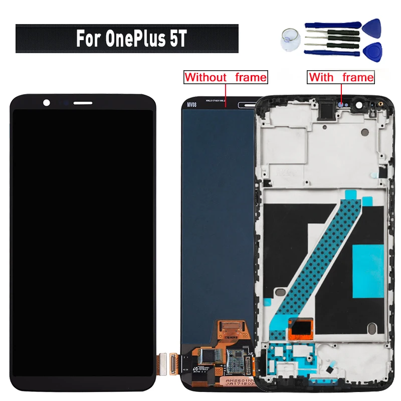 Для OnePlus 5 T A5010 дисплей ЖК экран Замена для 1 + t сенсорный в сборе полностью