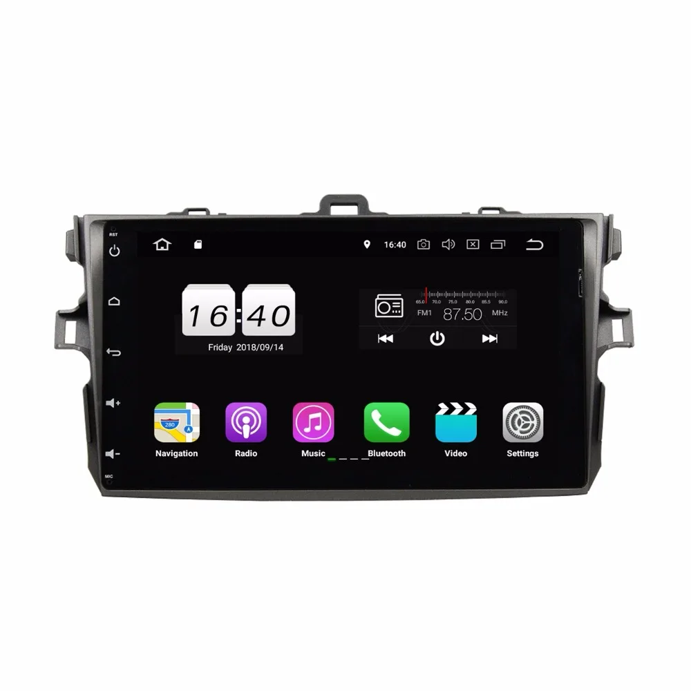 9 &quotIPS Android 8 1 для Toyota Corolla 2007 2011 2 Гб ОЗУ 16 4 ядра автомобильный dvd плеер Wifi