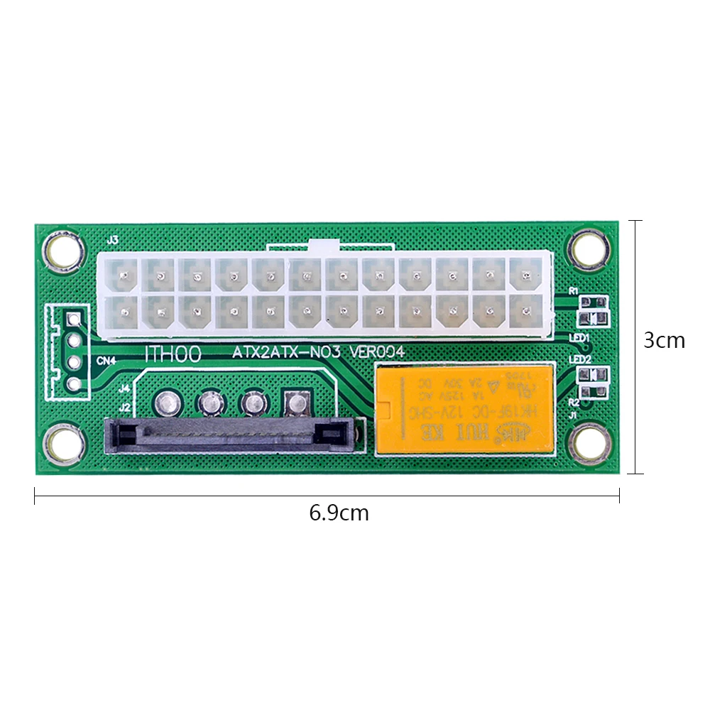 CHIPAL 10 шт. карта PSU преобразователь ATX 24Pin к 15Pin SATA Двойной источник питания