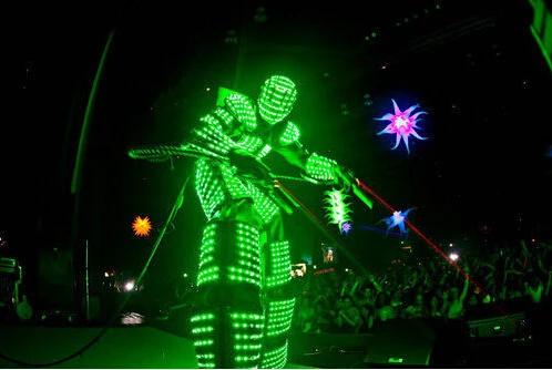 

LED fluorescent clothing stilts robot nightclub bar stage props