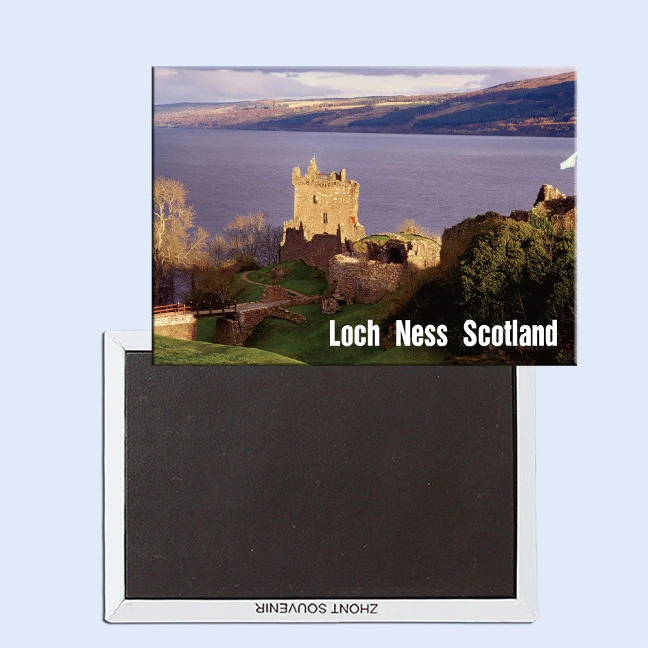 

rquhart Castle, Loch Ness, Scotland, Magnetic Refrigerator Affixed With Tourist Souvenirs Home Accessories 24841