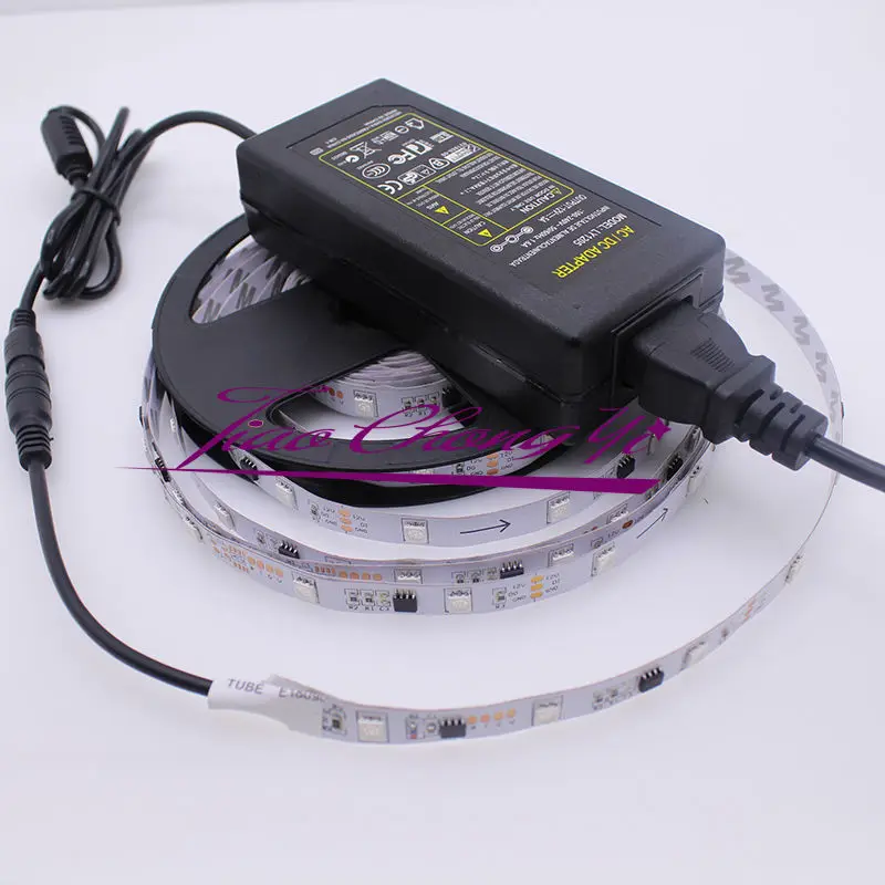 

5M WS2811 5050 Horse Race RGB Full color 150LED strip + 5A 12V US power supply