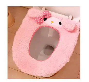 Мультяшный животный коврик для ванной туалета плюшевое мягкое сиденье унитаза