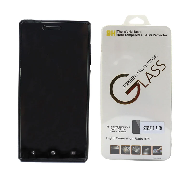 New Arrival Fashion 9H 2.5D Thin Front Phone Films For Senseit A109 Screen Protector Tempered Glass Film | Мобильные телефоны и