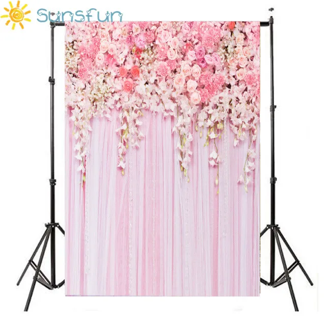 Sunsfun 5x7ft тематические свадебные фоны Цветочный занавес для фото свадебный фон для фотостудии фотографии HB100