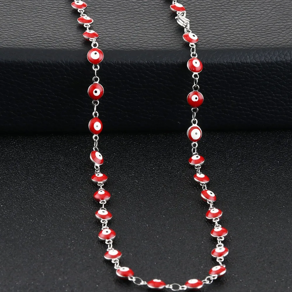 Детские носки Красивые красные/Голубая Эмаль Бусины звено цепи ожерелье