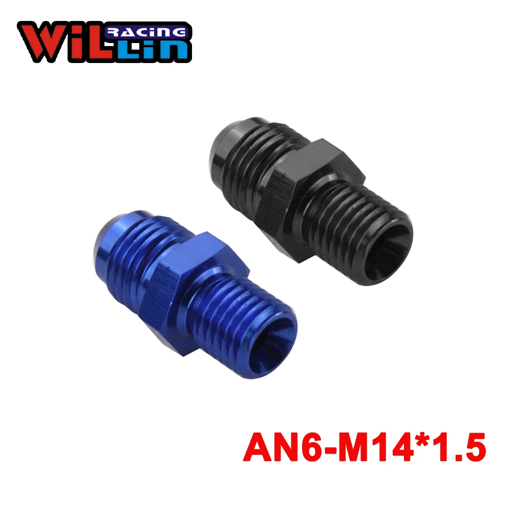 WILLIN 2 шт./упак. Male 6AN 6 An Flare to M14x1.5 (мм) метрический прямой фитинг от до M14 * 1 5 Port.