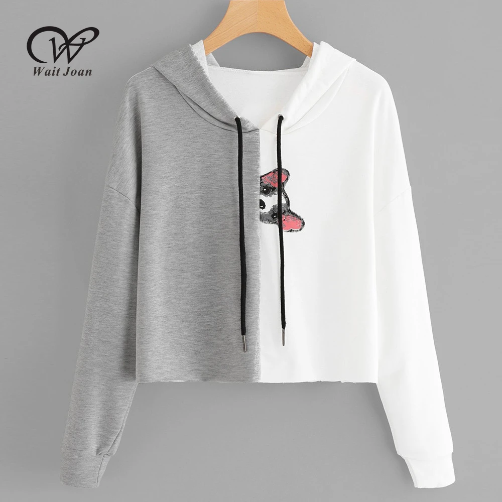 Oversized Hoodies Women Clothes New Patchwork Sweatshirt Korean Style Women Streetwear Harajuku Tops Ladies Pullovers WJ253