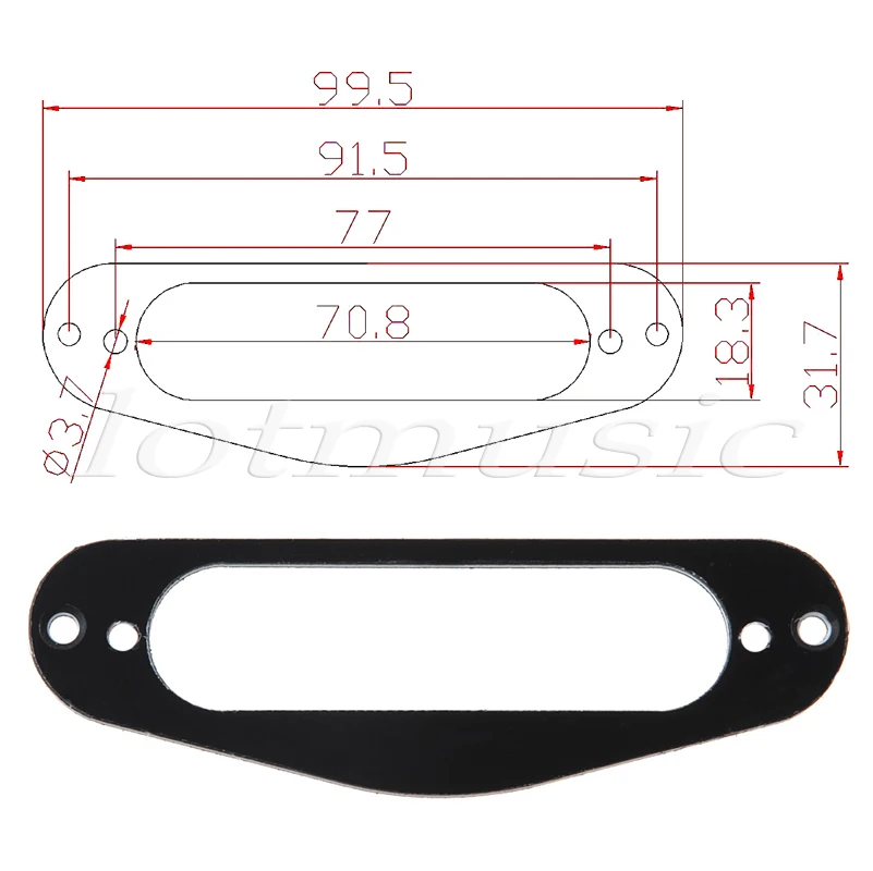 5 шт. гитарное кольцо с одной катушкой для пикапа 3 слойное черное|pickup mounting ring|3