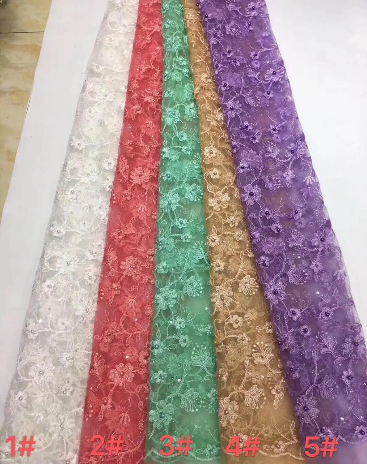 Onion Nigerian French Lace Fabric African Tulle With Beaded High Quality Wedding For Dress J1316 | Дом и сад