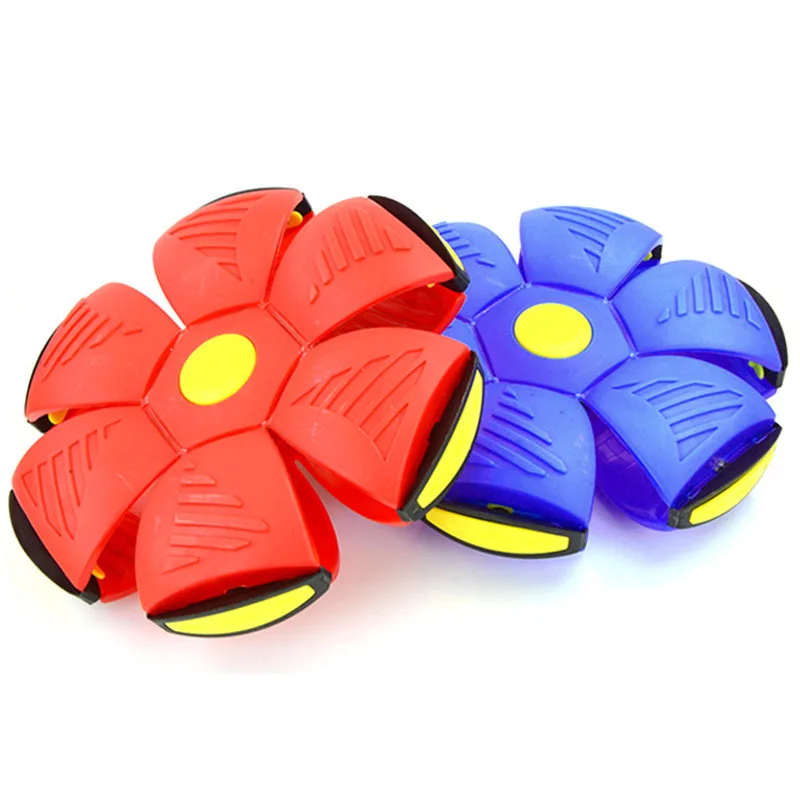 Flat Deformation Ball Flying Saucer Shape Toy Outdoor Bouncing Ball Rebound Bouncing Ball Outdoor Toy