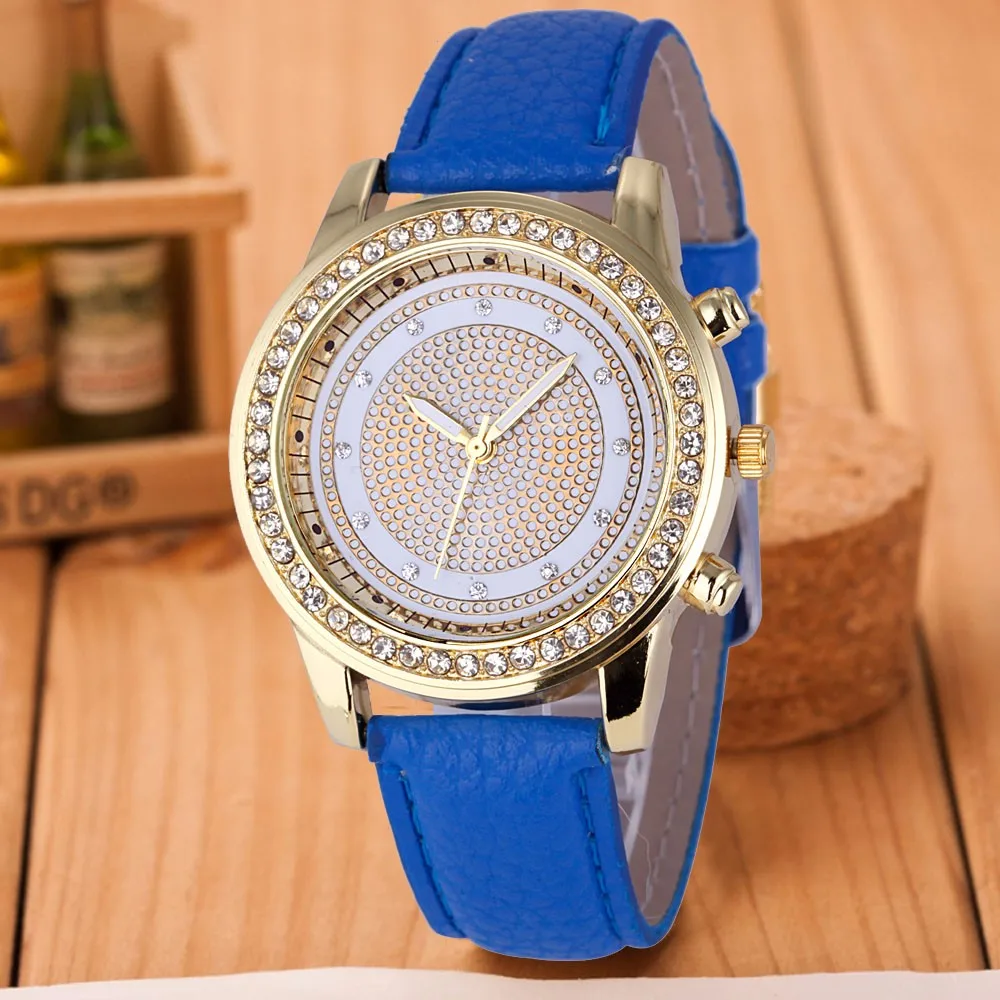 Женские часы, простые Кристальные кварцевые наручные часы, montre femme reloj mujer zegarek damski orologio donna dames horloges saat