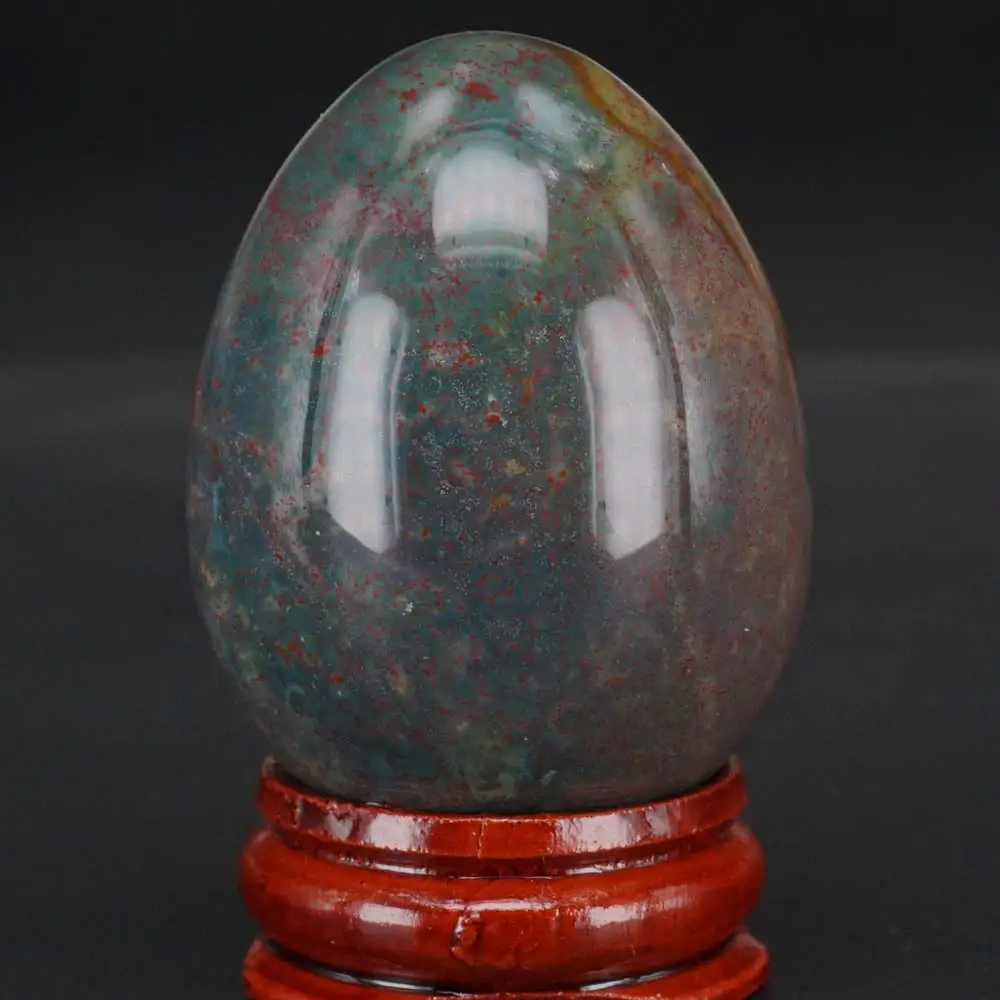Green Bloodstone Природный драгоценный камень кристалл рейки лечебная Сфера Йони массаж яйцо коллекция домашнего декора - Цвет: Green Bloodstone