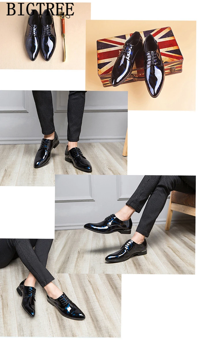 Мужские туфли-оксфорды; мужские туфли из лакированной кожи; coiffeur moda italiana; парадная обувь; Мужская официальная Свадебная обувь; erkek ayakkabi bona